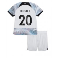 Liverpool Diogo Jota #20 Fußballbekleidung Auswärtstrikot Kinder 2022-23 Kurzarm (+ kurze hosen)